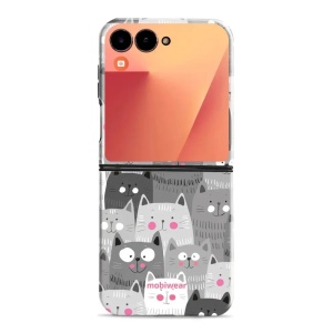 Odolný obal Mobiwear Elite Pro - Samsung Galaxy Z Flip 7 - E099E Kočičky