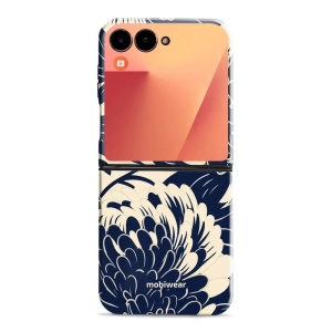 Odolný obal Mobiwear Elite Pro - Samsung Galaxy Z Flip 7 - EA40E Modré a béžové květy