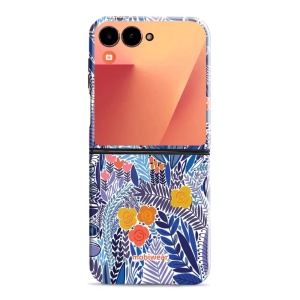 Odolný obal Mobiwear Elite Pro - Samsung Galaxy Z Flip 7 - EP03E Modrá květena