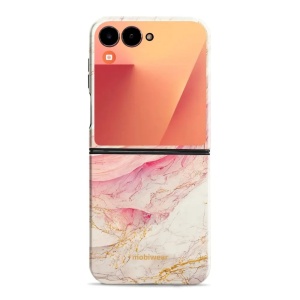Odolný obal Mobiwear Elite Pro - Samsung Galaxy Z Flip 7 - EP32E Růžový a zlatavý mramor