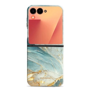 Odolný obal Mobiwear Elite Pro - Samsung Galaxy Z Flip 7 - EP34E Zelenkavý a zlatavý mramor