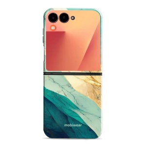 Odolný obal Mobiwear Elite Pro - Samsung Galaxy Z Flip 7 - EP37E Zlatavý a zelenkavý mramor