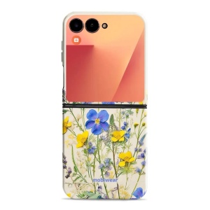 Odolný obal Mobiwear Elite Pro - Samsung Galaxy Z Flip 7 - EP41E Modré a žluté kvítky