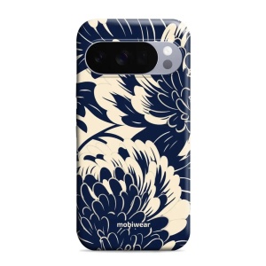 Odolný obal Mobiwear Elite Pro - Google Pixel 10 Pro - EA40E Modré a béžové květy