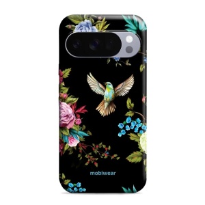 Odolný obal Mobiwear Elite Pro - Google Pixel 10 Pro - ED09E Ptáček a květy