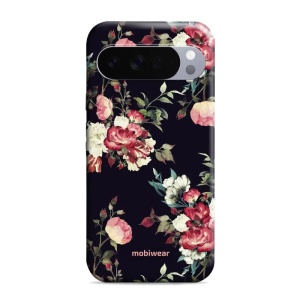 Odolný obal Mobiwear Elite Pro - Google Pixel 10 Pro XL - ED11E Růže na černé
