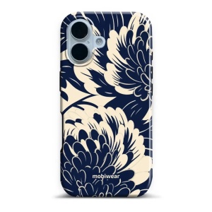 Odolný obal Mobiwear Elite Pro - Apple iPhone 17 - EA40E Modré a béžové květy