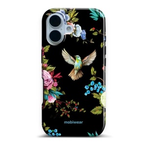 Odolný obal Mobiwear Elite Pro - Apple iPhone 17 - ED09E Ptáček a květy