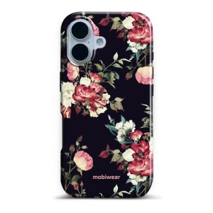 Odolný obal Mobiwear Elite Pro - Apple iPhone 17 - ED11E Růže na černé