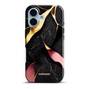 Odolný obal Mobiwear Elite Pro - Apple iPhone 17 - EP35E Černý a zlatavý mramor