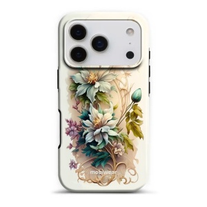 Odolný obal Mobiwear Elite Pro - Apple iPhone 17 Pro - E014E Krémové květy