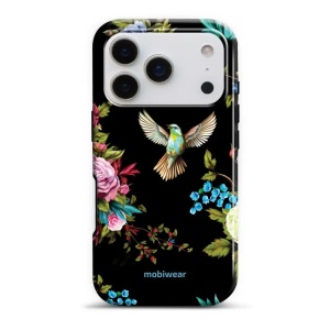 Odolný obal Mobiwear Elite Pro - Apple iPhone 17 Pro - ED09E Ptáček a květy