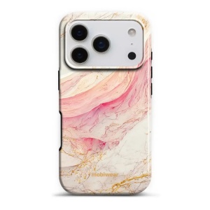 Odolný obal Mobiwear Elite Pro - Apple iPhone 17 Pro - EP32E Růžový a zlatavý mramor