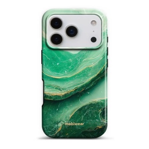 Odolný obal Mobiwear Elite Pro - Apple iPhone 17 Pro - EP38E Zelený mramor