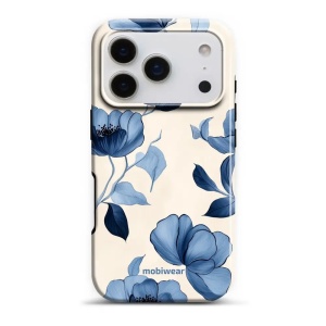 Odolný obal Mobiwear Elite Pro - Apple iPhone 17 Pro - EP73E Modrá krása květů
