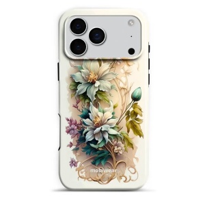 Odolný obal Mobiwear Elite Pro - Apple iPhone 17 Pro Max - E014E Krémové květy