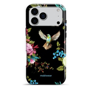 Odolný obal Mobiwear Elite Pro - Apple iPhone 17 Pro Max - ED09E Ptáček a květy
