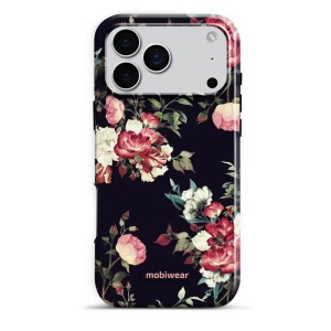 Odolný obal Mobiwear Elite Pro - Apple iPhone 17 Pro Max - ED11E Růže na černé