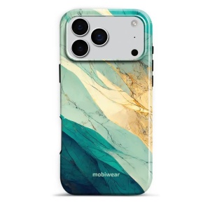 Odolný obal Mobiwear Elite Pro - Apple iPhone 17 Pro Max - EP37E Zlatavý a zelenkavý mramor