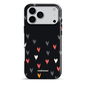 Odolný obal Mobiwear Elite Pro - Apple iPhone 17 Pro Max - EP79E Srdíčka