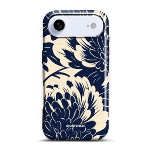 Odolný obal Mobiwear Elite Pro - Apple iPhone Air - EA40E Modré a béžové květy