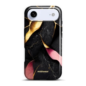 Odolný obal Mobiwear Elite Pro - Apple iPhone Air - EP35E Černý a zlatavý mramor