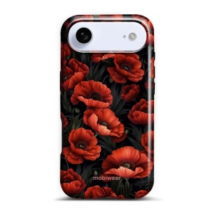 Odolný obal Mobiwear Elite Pro - Apple iPhone Air - EP45E Temné červené květy