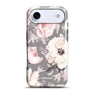 Odolný obal Mobiwear Elite Pro - Apple iPhone Air - EX06E Květy na šedém pozadí