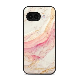 Lesklý kryt Mobiwear Glossy - Google Pixel 9A - G027G - Růžový a zlatavý mramor