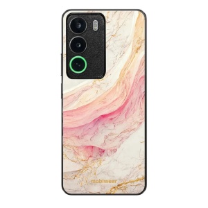 Lesklý kryt Mobiwear Glossy - Realme C71 - G027G - Růžový a zlatavý mramor