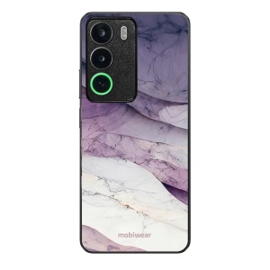 Lesklý kryt Mobiwear Glossy - Realme C71 - G028G - Bílý a fialový mramor