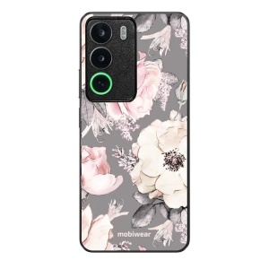 Lesklý kryt Mobiwear Glossy - Realme C71 - G034G - Květy na šedém pozadí
