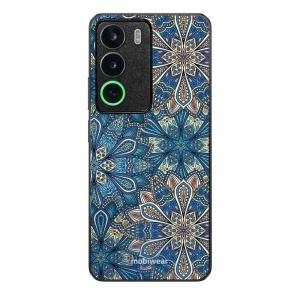 Lesklý kryt Mobiwear Glossy - Realme C71 - G038G - Modré mandala květy