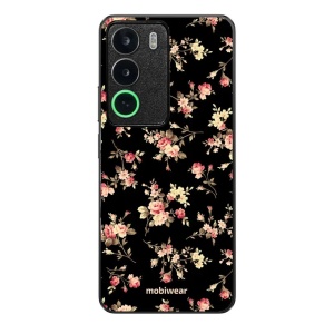 Lesklý kryt Mobiwear Glossy - Realme C71 - G039G - Květy na černé
