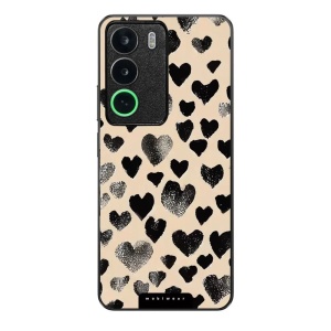 Lesklý kryt Mobiwear Glossy - Realme C71 - GA51G Černá srdíčka