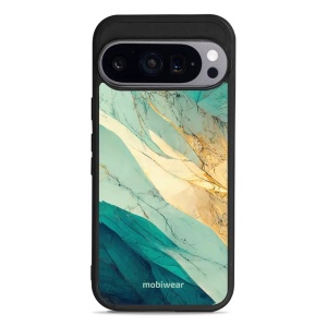 Lesklý kryt Mobiwear Glossy - Google Pixel 9 - G024G - Zlatavý a zelenkavý mramor
