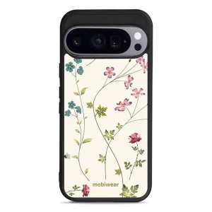 Lesklý kryt Mobiwear Glossy - Google Pixel 9 - G035G - Tenké rostlinky s květy
