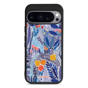 Lesklý kryt Mobiwear Glossy - Google Pixel 9 Pro - G037G - Modrá květena