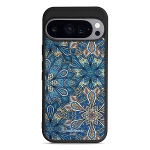 Lesklý kryt Mobiwear Glossy - Google Pixel 9 Pro - G038G - Modré mandala květy