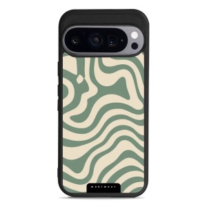 Lesklý kryt Mobiwear Glossy - Google Pixel 9 Pro - GA57G Zelené a béžové zkrouceniny