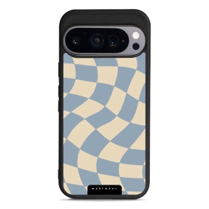 Lesklý kryt Mobiwear Glossy - Google Pixel 9 Pro - GA59G Modrá a béžová šachovnice
