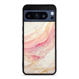 Lesklý kryt Mobiwear Glossy - Google Pixel 8 Pro - G027G - Růžový a zlatavý mramor