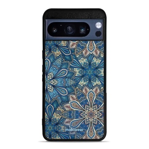 Lesklý kryt Mobiwear Glossy - Google Pixel 8 Pro - G038G - Modré mandala květy