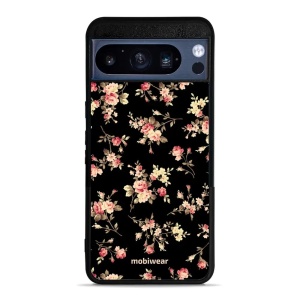 Lesklý kryt Mobiwear Glossy - Google Pixel 8 Pro - G039G - Květy na černé