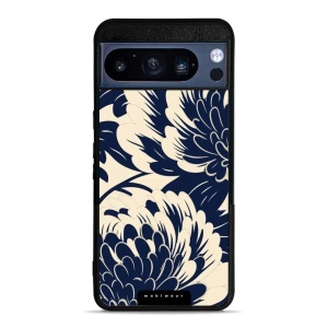 Lesklý kryt Mobiwear Glossy - Google Pixel 8 Pro - GA40G Modré a béžové květy