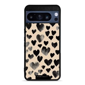 Lesklý kryt Mobiwear Glossy - Google Pixel 8 Pro - GA51G Černá srdíčka