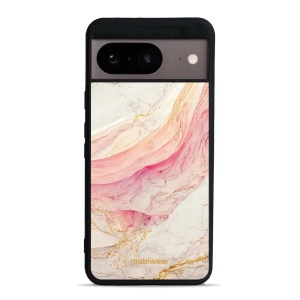 Lesklý kryt Mobiwear Glossy - Google Pixel 8 - G027G - Růžový a zlatavý mramor