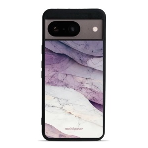 Lesklý kryt Mobiwear Glossy - Google Pixel 8 - G028G - Bílý a fialový mramor