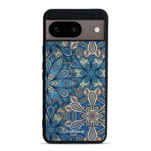 Lesklý kryt Mobiwear Glossy - Google Pixel 8 - G038G - Modré mandala květy