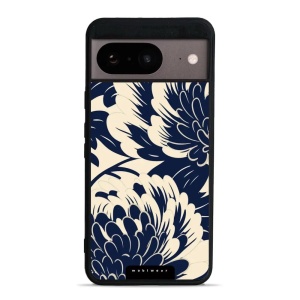 Lesklý kryt Mobiwear Glossy - Google Pixel 8 - GA40G Modré a béžové květy